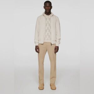 J.Lindberg men’s cream bomber jacket quiet luxury size M NWT